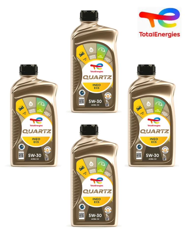 Total Quartz Ineo ECS 5W-30 PSA B71 2290 ACEA C2 Fiat 9.55535-S1 Olio Motore 4LT