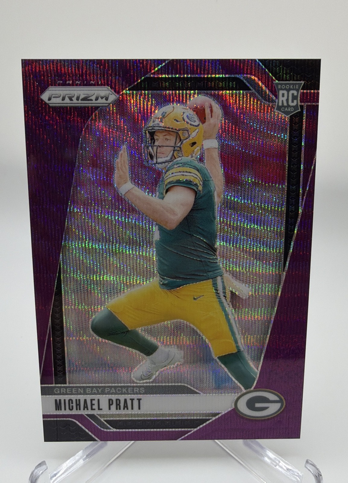 2024 Panini Prizm - Rookies Michael Pratt #379 Purple Wave Prizm /99 (RC)