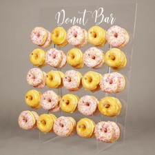 Acrylic Donut Wall Display Stand - Holds 50 Donuts  XL Party Decor  Wedding De