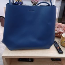 Charles & Keith Tote Bag In Blue