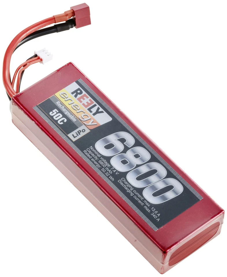 Reely Modellbau-Empfängerakku LiPo 7.4 V 6800 mAh Zellen-Zahl: 2 50 C 2 STÜCK
