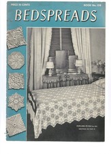Knit Crochet Patterns Bedspreads Motif Filet Popcorn Vintage 1940s Q17