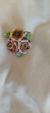 Vintage Porcelain Dorothy Ann  China Flower Brooch Pin