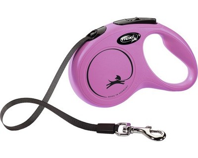 Hundeleine flexi New Classic Gurt Gr. S 5 m rose