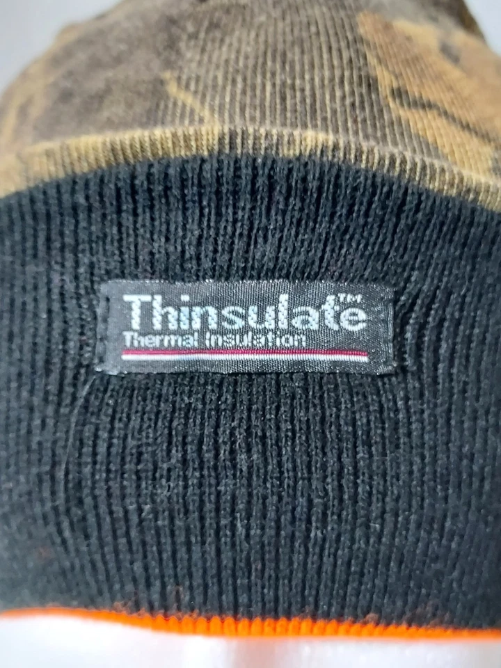 Thinsulate 3M Reversible Camouflage Pen Orange Hat Warm New Heavy-weight  - Image 3 of 4