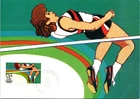 Dr Jim Stamps Maximum Card 13C 1984 Olympics Womens High Jump First Day
