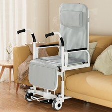 Patient Hydraulic Transferred Lift Wheelchair Reclining transfer bed With potty