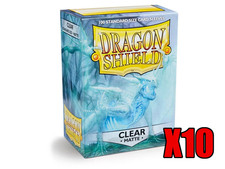 Matte Clear Case Display Dragon Shield Standard Size Sleeves - 10 Packs