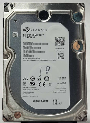 Seagate ST6000NM0034 6TB SAS HDD 3.5'' 7200 RPM HARD DISK DRIVE SAS 100% Health