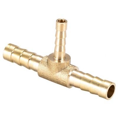 Tee 3 Way Brass Barbed Reducer Barb Fitting Fit 6mm x 4mm x 6mm Hose