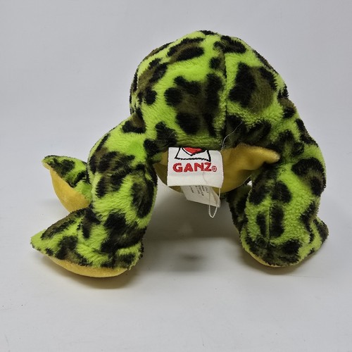 Ganz Webkinz Bullfrog 8" Plush Stuffed Toy Animal Spotted Green Yellow - Picture 4 of 8
