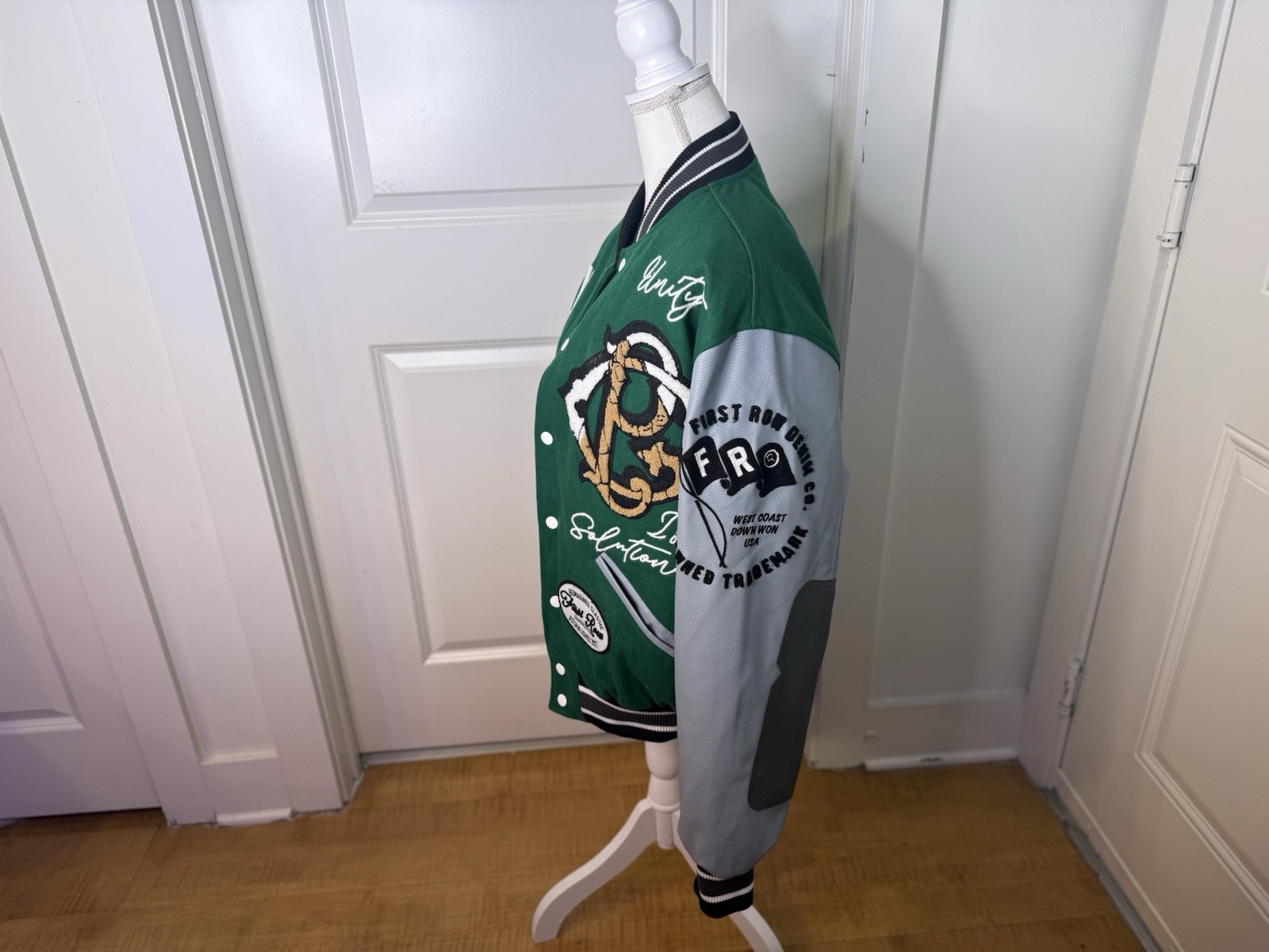 First Row “Global Peace” multi-patch varsity (sty… - image 2