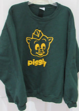 Gildan Sweatshirt Men's XL Green Piggly Wiggly Pig Graphic Pullover Funny Green