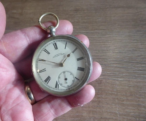 ANTIQUE WALTHAM  NICKEL  CASED  GENTS  POCKET  WATCH