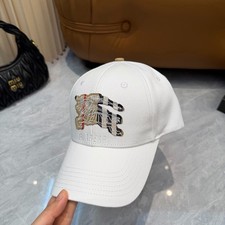 New Fashion Logo  Letter Embroidered Baseball Cap Hat Unisex Adjustable-White