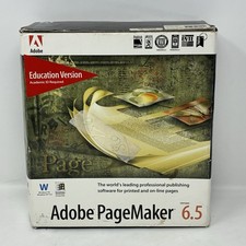 Adobe PageMaker 6.5 Photoshop LE Vintage Big Box Retail W/ Serial Manuals