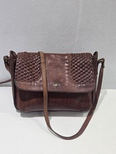 Rara borsa a tracolla The Bridge anni 80 in pelle marrone