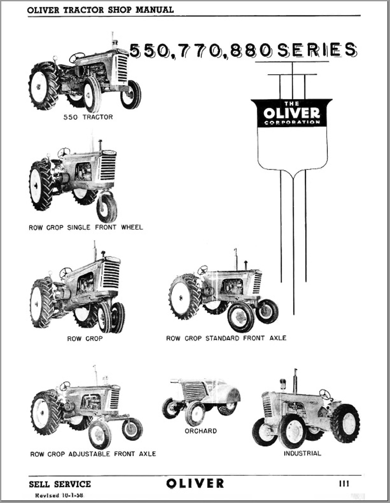 Buy Oliver 550 Series Tractor Service Manual Parts -6- Manuals Best  Searchable DVD online | eBay