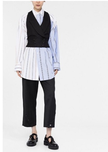 Maison Margiela Vest suiting adjustable Black sz48 italy $795 - Picture 3 of 10