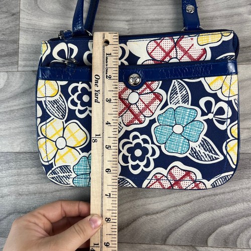 Relic Shoulder Bag Womens Blue Floral Canvas Dual Handle Inner Pocket Zip Beachy - Picture 8 of 17