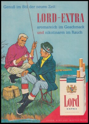 Lord Extra - Reklame Werbeanzeige Original-Werbung 1966 (2) beim Angeln