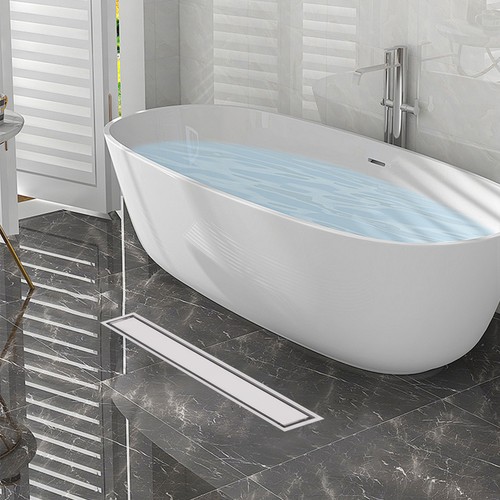 Linear Shower Drain, Stainless Steel Rectangle Shower Floor Drain - Picture 26 of 39