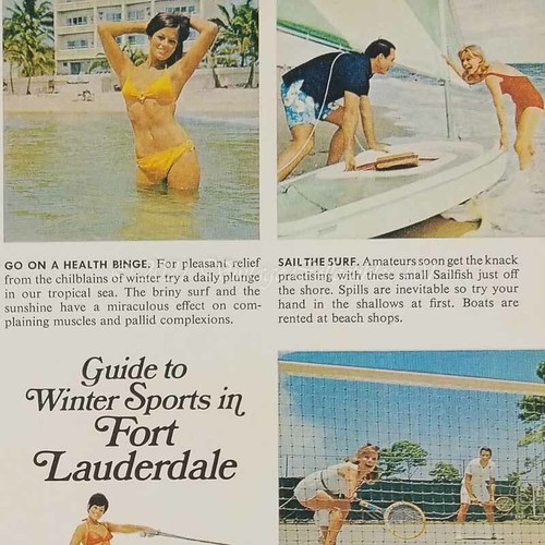 1970 Fort Lauderdale Florida Travel Guide Bikini Girl photo art decor print ad - Picture 11 of 12