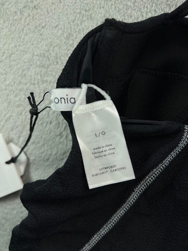NWT ONIA Valerie One Piece Swimsuit Wire OTS Womens Large Black Crinkle Texture - Picture 7 of 7