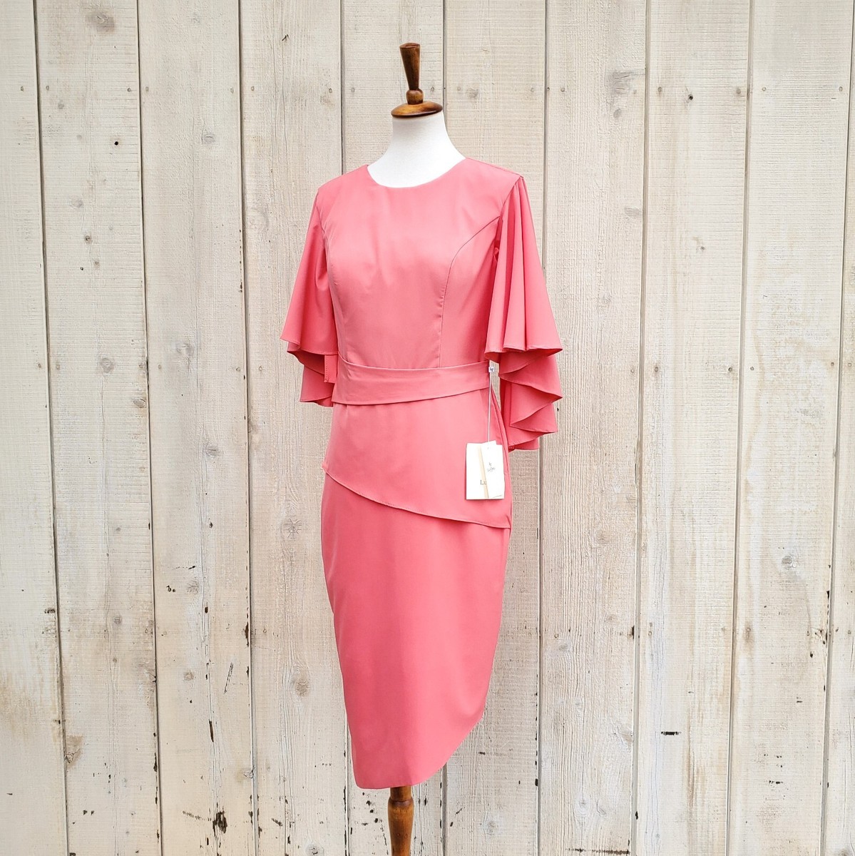 warm pink bridesmaid dresses Sexy Hot Pink Feathers Long Bridesmaid Dress QB3102 US2 / As Pic