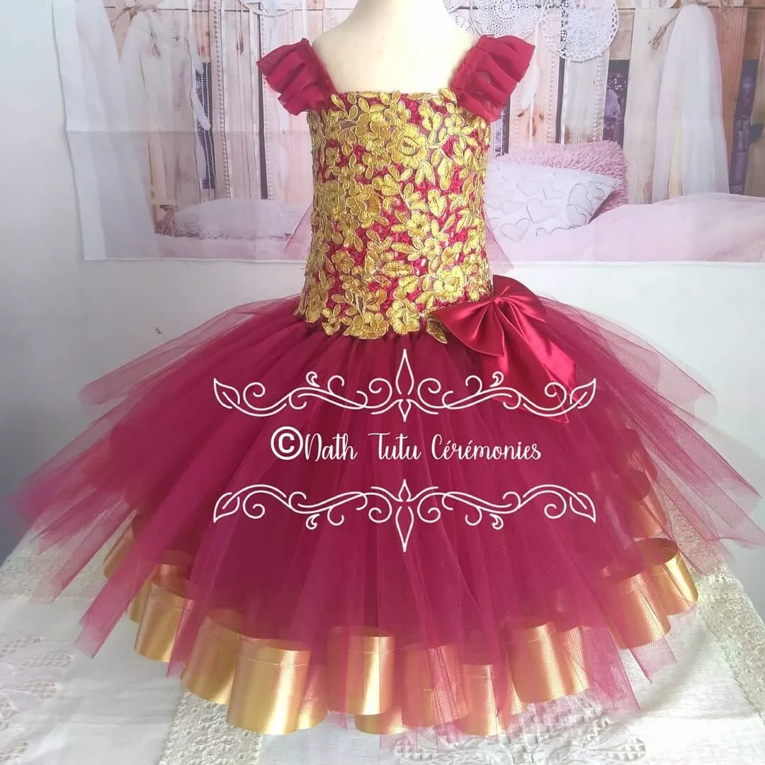 Robe Tutu Princesse Courte 3-4 Ans - robe noël, anniversaire