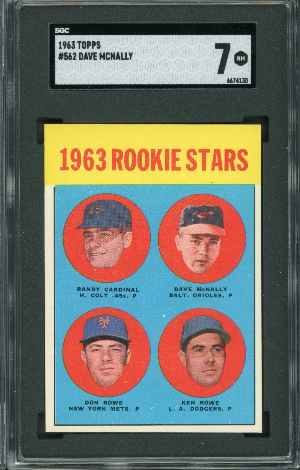 1963 Topps Rookie Stars Dave McNally #562 (High #) SGC 7