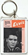 ELVIS PRESLEY ELVIS MONTHY NO.9 1960 DOUBLE PHOTO KEYRING