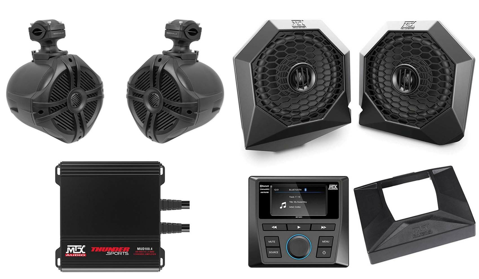 Колонки TowerусилительBluetooth-приемник для Polaris RZR XP1000900 2014-2018 110890₽