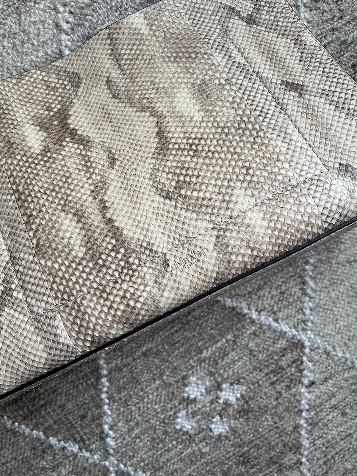 Calvin Klein Collection Beige Python Snakeskin Sh… - image 5