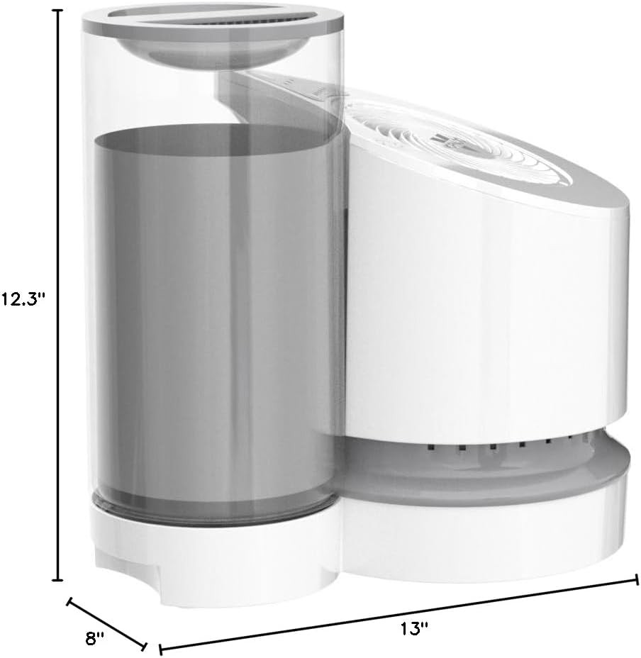 EV100 Whole Room Humidifier, 1 Gallon Capacity, Easy Fill Simpletank, White