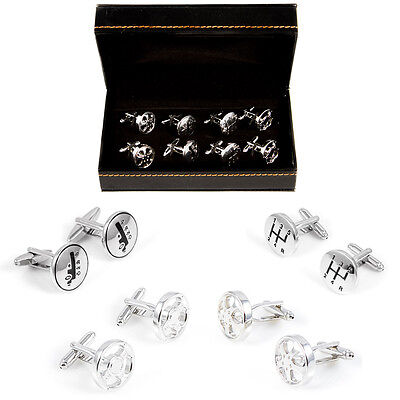 Cars Auto Steering Wheel Mags Automatic 5 Speed 4 Pairs Cufflinks Fancy  Gift Box | eBay