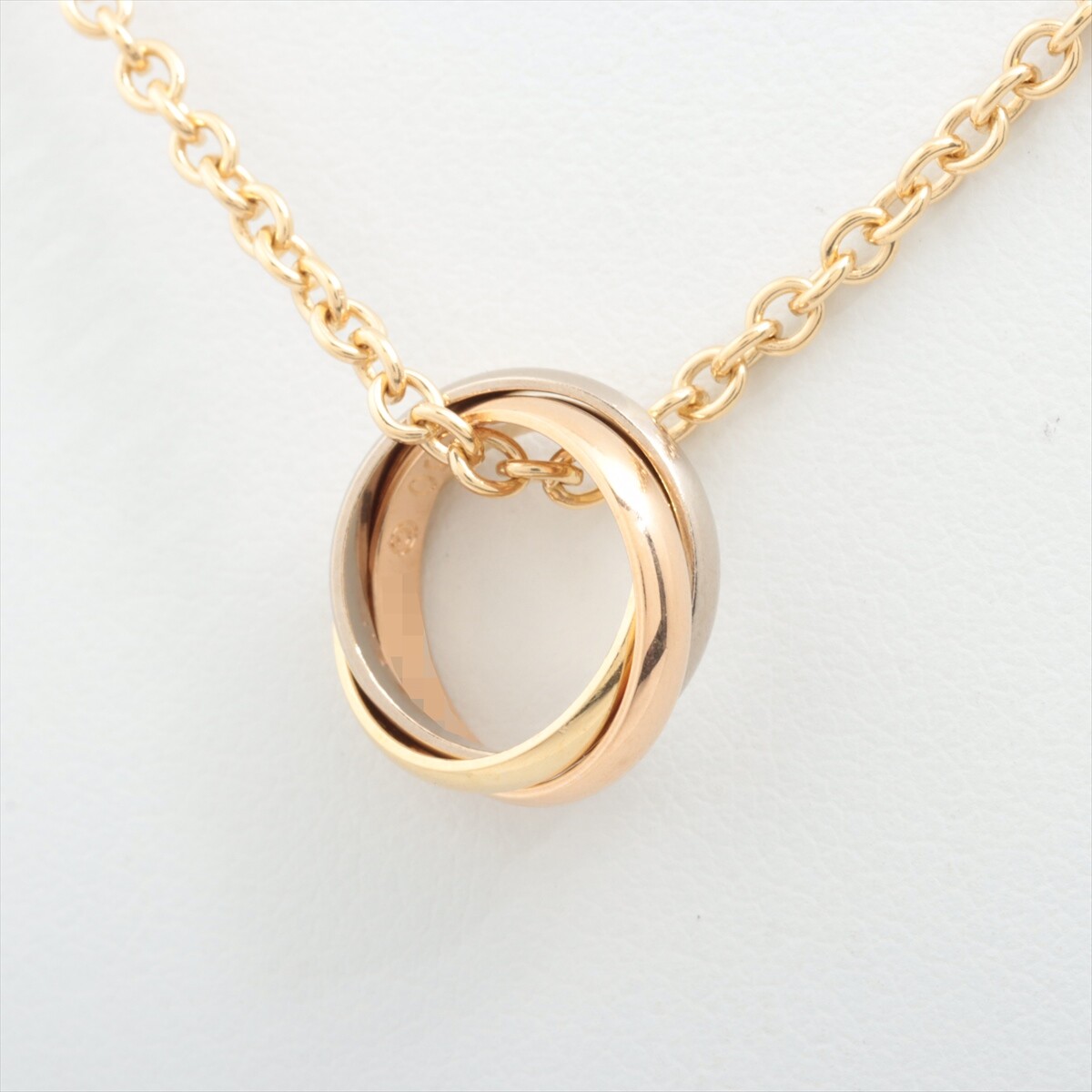 Cartier Baby Trinity Necklace 750(YGxPGxWG) 8.6g Gem