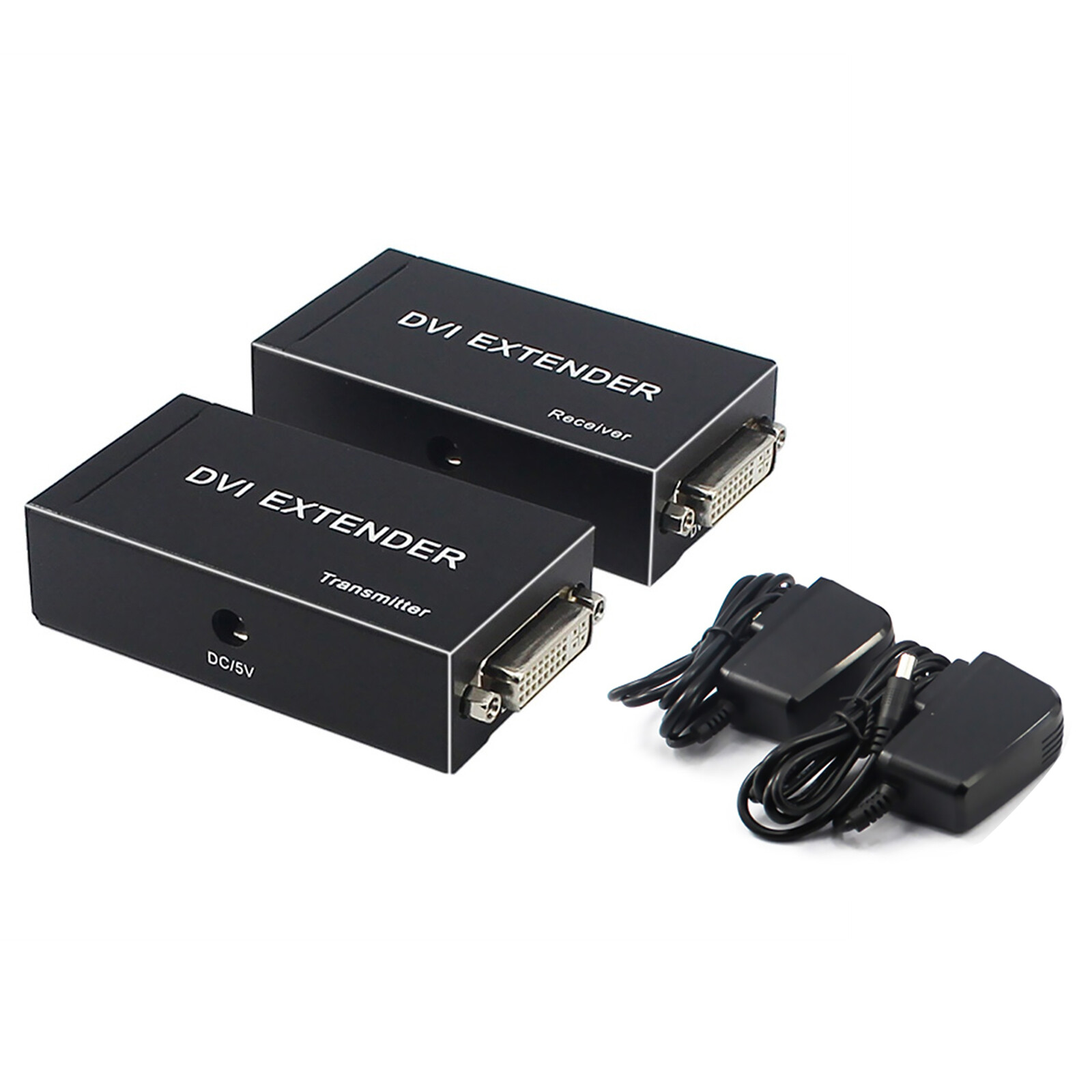 1080P 3D DVI Extender Transmitter & Receiver via RJ45 Cat5e Cat6 Cable up to 60m HDMI