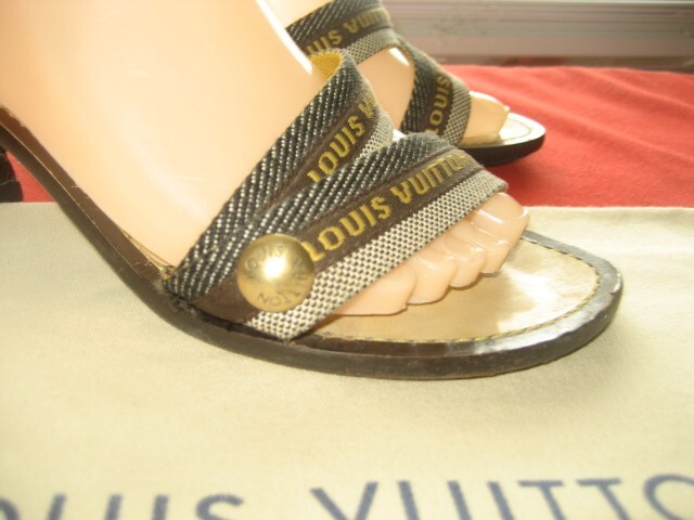 LOUIS VUITTON サテン オープントゥパンプス 〈314-1〉 Women's LOUIS VUITTON PARIS Open Toe Kitten Heels Sandal