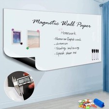 US Stock! Magnetic Whiteboard Contact Paper Wallsticker Office Home School