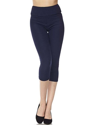 Leggings capri de cintura alta de 3 pulgadas para mujer para yoga informales suaves ajustados - Imagen 25 de 29
