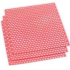 10 Sheets/Box Dental Lab Supplies Red Round Hole Patterns Wax Co-cr Casting