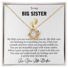 New Big Sister Gift, To My Big Sister, When New Baby Arrive, Necklace Big Sister