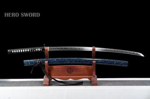 Real Combat Manganese Steel Katana Very Sharp Waves Hamon Blade Samurai Sword - Picture 3 of 10