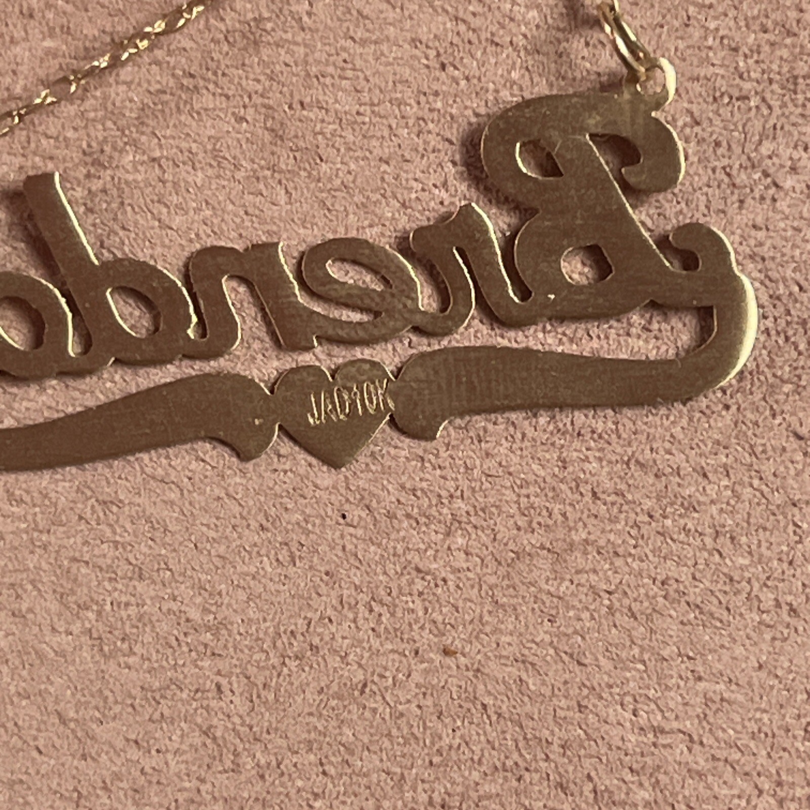 Brenda Necklace Real Gold Personalized 10k Yellow Gold Gem