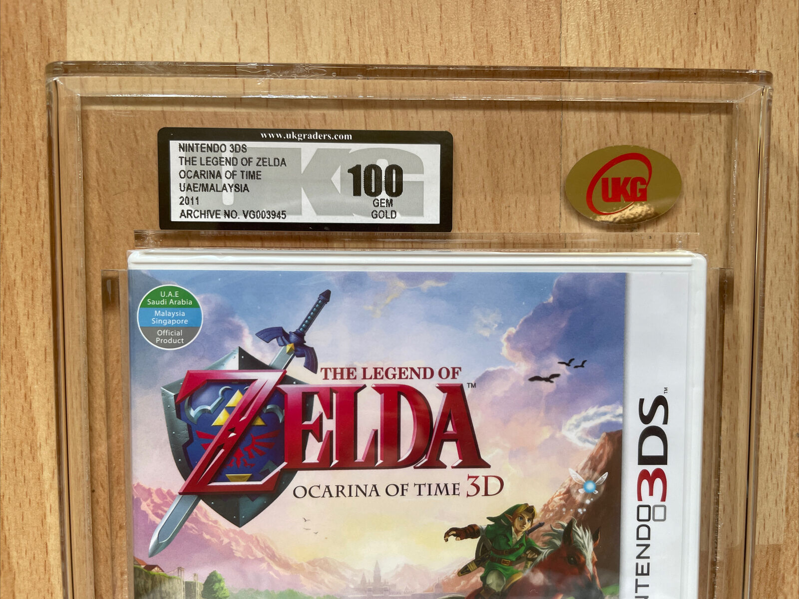 The Legend Of Zelda Ocarina Of Time UKG 95 MINT GOLD Q-LCGO NTSC N64 VGA  WATA