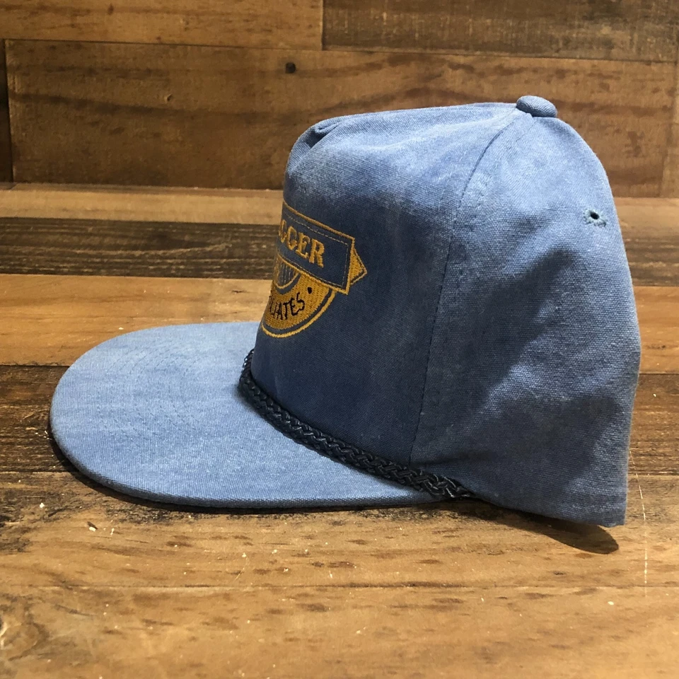 Vintage Hoegger & Associates Hat Snapback Cap Mens Blue 90s Wylie Texas - READ - Image 4 of 4