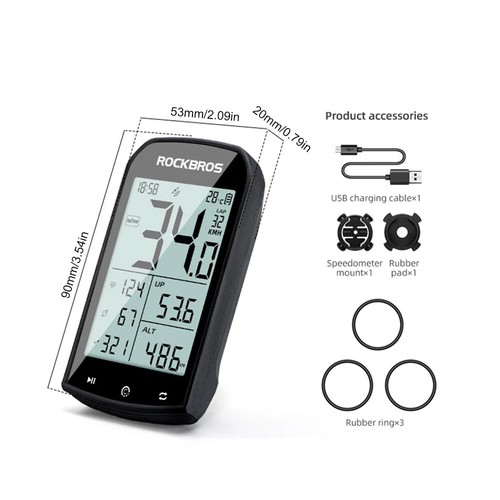 ROCKBROS M1 Smart GPS Cycling Wireless Speedometer MTB Road Bike Speed Meter New - Picture 19 of 19