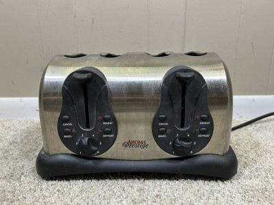 Aroma Prestige Stainless Steel 4 Slice Toaster Model PTS-204 | eBay 