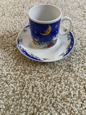 Studio Nova Festive Town Cup with Saucer Espresso Coffee 4 oz